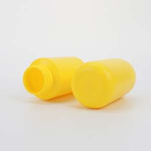 Good Sealing 170ml Pet Pharmaceutical <b>Pill</b> Medicine Capsule <b>Bottles</b> Yellow Plastic Vitamin Container with Lid Support Customized - Product Image 1
