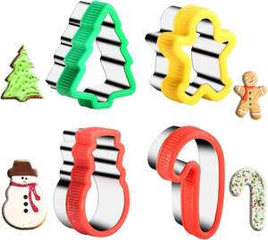 Fournitures de fête et de fête bricolage outils de pâtisserie de cuisson Biscuits <span class=keywords><strong>emporte</strong></span>-pièce de noël coupe-sandwich en acier inoxydable pour les enfants - Product Image 3