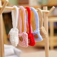 Sac bandoulière en tissu pour poupée, mini sac à dos tricoté, accessoire pour pendentif de poupée de 17 cm, décoration textile pour tenue de poupée
