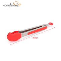 Pinces de cuisine avec embouts en silicone, 1 paquet, 9 pouces, résistantes à la chaleur, outils de barbecue verrouillables, cuisine à domicile, antidérapantes, faciles à utiliser et à nettoyer