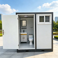 Cabine de toilettes préfabriquée portable à prix abordable, mini-abri de camping, douche, siège de toilette, toilettes à la turque, salle de bain mobile