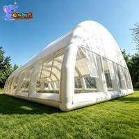 Tente gonflable transparente, tente gonflable transparente pour événements en plein air, mariage, fête, banquet et événements commerciaux
