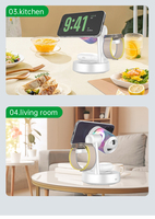 Chargeur sans fil magnétique 25W 5-en-1 rapide, de haute qualité, pour lampe, haut-parleur, smartphone, montre et écouteurs, fabriqué par Anfuyou.