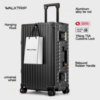 Valise à cadre PC avec logo personnalisé, grande capacité, valise durable avec roulettes silencieuses, design personnalisé, valise de voyage à roulettes