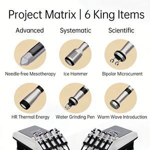 เครื่องมือดูแลผิวหน้าอเนกประสงค์ M6 ไวท์เอลฟ์ พร้อมหัวนวดเย็นและออกซิเจนเทอราปี สำหรับผิวแพ้ง่าย ช่วยปลอบประโลมและฟื้นฟูผิว - Product Image 6