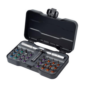 Jeu de tournevis à cliquet de précision 2518, manuel, multi-embouts, tête Phillips, magnétique, kit d'outils de bricolage avec 25 embouts et étui - Product Image 1