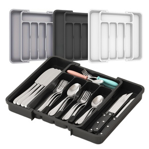 <span class=keywords><strong>Organisateur</strong></span> de tiroir à ustensiles extensible, grand <span class=keywords><strong>organisateur</strong></span> de tiroir de cuisine, <span class=keywords><strong>organisateur</strong></span> d'ustensiles réglable - Product Image 1