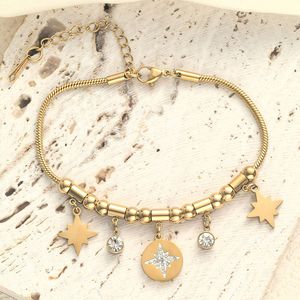 <span class=keywords><strong>Bracelet</strong></span> en acier inoxydable et titane anti-ternissement avec strass pour femme, bijoux de mode pour couple, vente en gros - Product Image 4