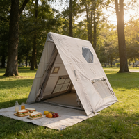 Tente gonflable triangulaire de luxe 4,5 m² pour camping extérieur quatre saisons, ouverture rapide automatique, imperméable, en tissu Oxford