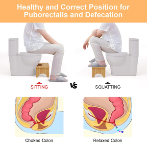 High Quality Household Anti-slip <b>Bathroom</b> Bamboo Foldable Toilet Squatting Foot <b>Stool</b> - Product Image 3