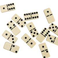 Dominos de taille personnalisée, jeux d'intelligence pour adultes, ivoire/blanc avec points noirs/blancs