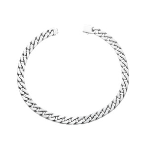 Collar de Cadena de Acero Inoxidable Liso de 12 mm con Cierre de Resorte, Collar de Cadena Plana Ligera de Acero Inoxidable, Moda Tanjing - Product Image 5