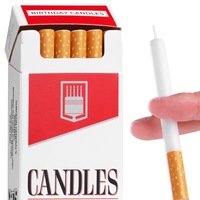 Bougies d'anniversaire spéciales en cire de paraffine en forme de cigarette - Non toxiques pour les fêtes d'anniversaire, la décoration intérieure, Pâques et les mariages