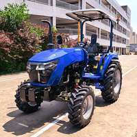 Tracteur à roues 50 CV à livraison rapide pour l'agriculture domestique, le travail des terres cultivées, le labour rotatif des vergers, mini-tracteur puissant