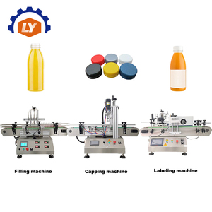 Máquina taponadora prensadora de llenado de botellas de plástico y vidrio líquido de escritorio completamente automática para aceite de bebidas - Product Image 1