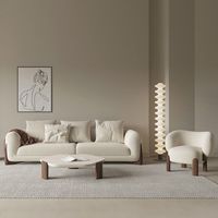 Fauteuil de détente moderne en bois et tissu, écologique, doux et durable, pour appartement, villa, hôtel, salle à manger, chambre, salon