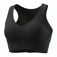 Soutien-gorge de sport pour femme, col en V, pour yoga, entraînement, fitness, avec bande large, idéal pour la gym et l'exercice
