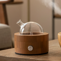 Diffuseur d'arômes à nébulisation en bois véritable OEM ODM personnalisé pour la vente en gros, machine à nébulisation d'huiles essentielles