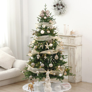 2025 nouveau desgin décorations de noël ensemble arbre en PVC avec étoile/<span class=keywords><strong>flocon</strong></span>/boules/clinquant/arbre jupe ornements - Product Image 2