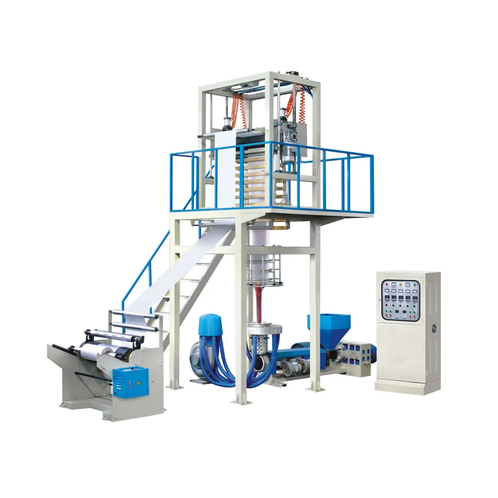Automatic polythene PE LDPE HDPE plastic film extruder blowing machine nylon bag making machine production Line for garbage bag