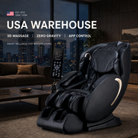 Sillón de Masaje 3D al por Mayor, Envío desde Almacén en EE. UU., Gravedad Cero, Riel SL, Reclinable, con Calefacción, Rodillo para Pies y Control por APP para el Hogar