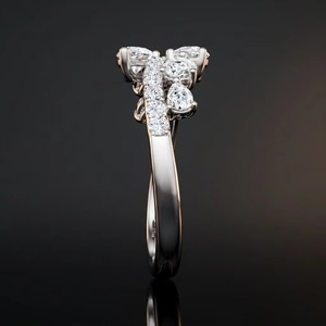 Good Quality 925 Sterling Silver Lotus Ring Moissanite Stone Fashion <b>Jewelry</b> for Women Engagement and Special Occasions - Product Image 5