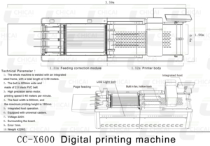 <span class=keywords><strong>Stampante</strong></span> Digitale <span class=keywords><strong>Inkjet</strong></span> <span class=keywords><strong>Multifunzione</strong></span> Completamente Automatica Chicai Nuova, Monopass ad Alta Velocità 40m/min 1200dpi per Scatole Pizza e Sacchetti in Tessuto Non Tessuto - Product Image 2