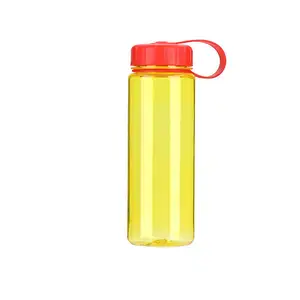 Botella de agua de plástico transparente para gimnasio, botella de agua portátil a prueba de fugas, regalo para estudiante, personalizada, 500ml