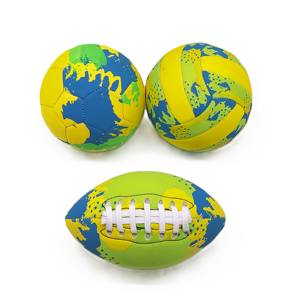 Wasserdichter Neopren 16cm Gelber MEERSEE Werbe-Spielzeug-Strandball für Volleyball Fuß<span class=keywords><strong>ball</strong></span> American Football - Product Image 4