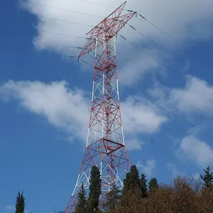 132 kv Stahl-Leitungstransmissionsturm verzinkter Stahl-Stromschienen-Übertragungsturm