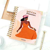 Planificateur d'autosoins personnalisé 2026, impression, couverture rigide, journal de bien-être, agenda relié en spirale avec boîte