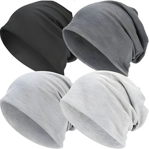 Logo personnalisé en gros longue tresse surdimensionné mince coton tête de mort casquette <span class=keywords><strong>chimio</strong></span> casquette <span class=keywords><strong>nuit</strong></span> dormir chapeaux en gros pour toutes les saisons - Product Image 1