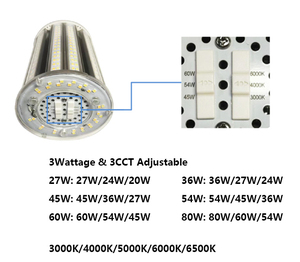3色選択可能3000K-5000K 5400ルーメン密閉器具定格E26/E27ベース18W/27W/36W <span class=keywords><strong>LED</strong></span>コーン電球3ワット選択可能 - Product Image 4