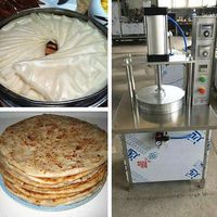 Machine à crêpes professionnelle multifonctionnelle, également utilisable pour la fabrication de pain pita et de roti, pour boulangeries, usines et services de restauration.