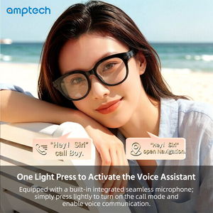 <span class=keywords><strong>Gafas</strong></span> Inteligentes con IA, Cámara de 8MP, Video 1080P y Fotos HD, Traducción en Tiempo Real, Llamadas con Cancelación de Ruido, Música, Lentes Fotocromáticas - Product Image 6