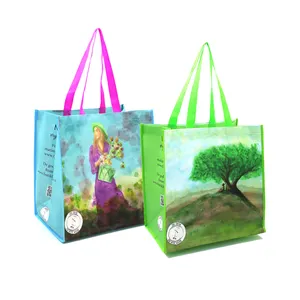 Logo personnalisé haute qualité boutique écologique shopping cadeaux étanche portable Pp tissé sac impression