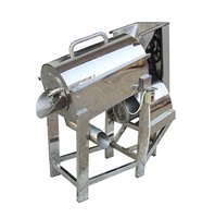 RVS enkeltraps pulpmachine voor sapproductie, fruit- en mangopulp sapbereiding, verwerking, pulper, sapcentrifuge
