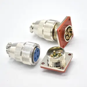 Fabricante de conectores Conector de sinterização de vidro Conector hermético de 4 pinos fêmea resistente a altas temperaturas e vedação a vácuo