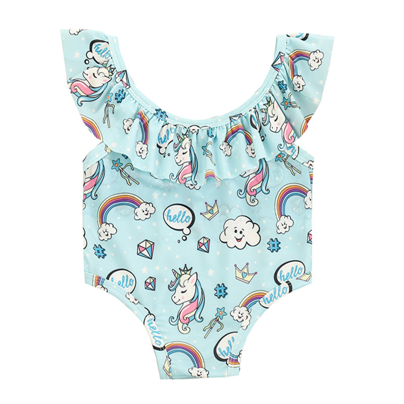 Светло-голубой необычный органический удобный кружевной комплект детской одежды для новорожденного ребенка с мечтательным рисунком