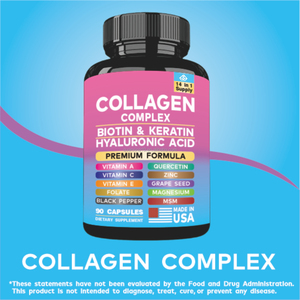 OEM Collagen Type 1 & 3 Adult Vitamins Capsules for Hair Skin Nails & Joints Beauty Support 60 Counts - Product Image 4