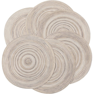 Napperons ronds à carreaux de Style Boho violet à la mode coton Polyester imperméable et réutilisable pour les mariages en gros - Product Image 6