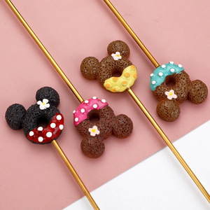 Cấp Thực Phẩm 304 Thép Không Gỉ Muỗng Ngã Ba Thiết Kế Ngọt Ngào Màu Phim Hoạt Hình Dễ Thương Muỗng Cà Phê Vàng Muỗng Và Nĩa - Product Image 3