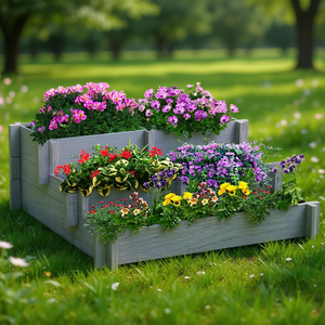 Jardinière carrée en bois DB Garden Bed, écologique, pour plantes d'extérieur - Product Image 2