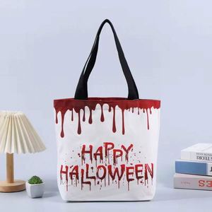 Sacs en toile personnalisés imperméables et portables, à thème festif ouvert, pour les fêtes, 30x50cm, motif bonbons, éléments d'Halloween - Product Image 2