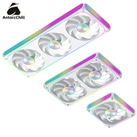 Juego de Ventiladores Integrados AntarcChill de 360 mm con Logotipo Personalizado, 5V 3Pin ARGB Aura Sync, Ventiladores PWM Enlazables para PC de Gama Alta