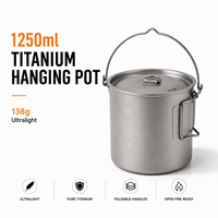 Poignée de suspension en titane ultralégère pour pot de camping, ustensile de cuisson pour bushcraft, pot de cuisson pour randonnée, équipement de cuisine extérieur OEM ODM