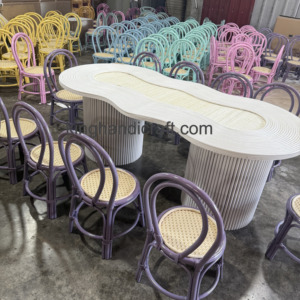 Chaise moderne en rotin naturel pour enfants, meubles légers pour la maison, la maternelle, la maternelle, la cuisine extérieure fabriquée à la main - Product Image 1