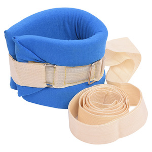 Correas de sujeción para extremidades con acolchado suave azul para fijación de manos y pies para pacientes postrados en cama - Product Image 3
