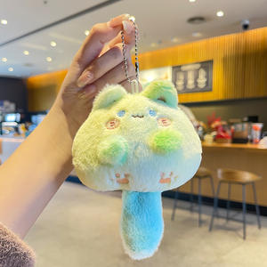Multicolor pluche katten speeltje sleutelhanger lange staart zacht knuffelkatten mini kawaii sleutelhanger bulk voor meisjes - Product Image 3