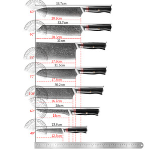 <span class=keywords><strong>Cucina</strong></span> giapponese VG10 modello in acciaio inox Chopper damasco acciaio coltello da Chef con manico in legno per il commercio estero transfrontaliero - Product Image 2